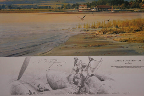 Coming In Over the Estuary by Robert Taylor Double Remarque