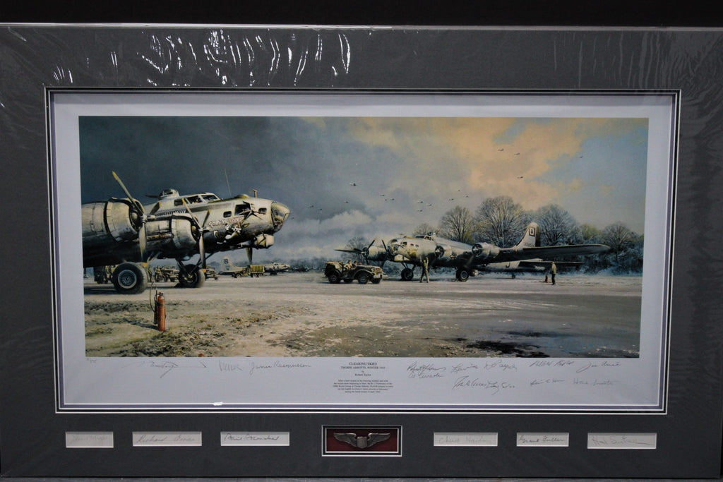 Clearing Skies - Thorpe Abbotts Winter of 45, matted collectors piece.