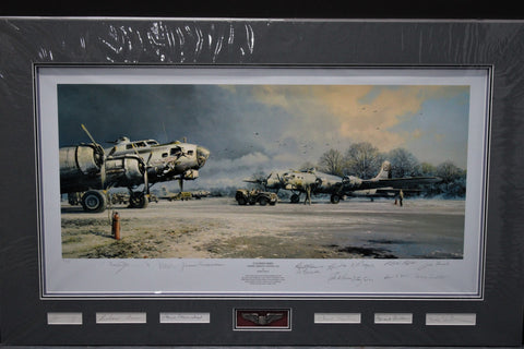 Clearing Skies - Thorpe Abbotts Winter of 45, matted collectors piece.