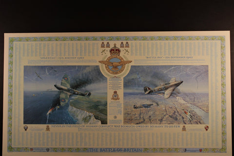 Battle of Britain Poster with rare signatures.