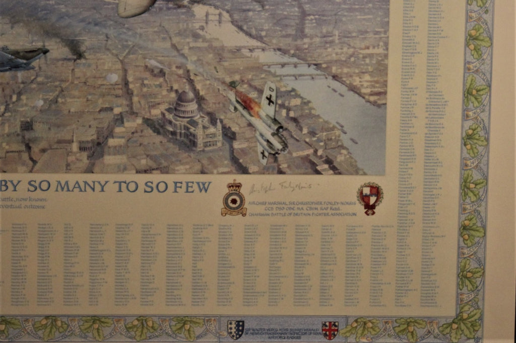 Battle of Britain Poster with rare signatures.