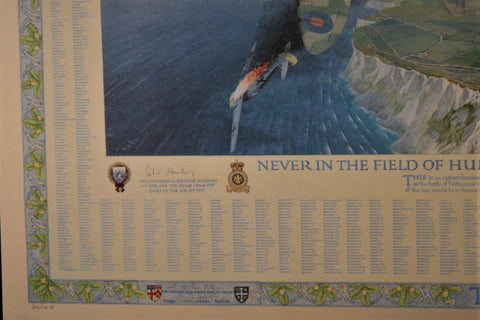 Battle of Britain Poster with rare signatures.