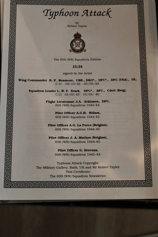 Typhoon Attack by Robert Taylor, rare 609 Squadron Edition