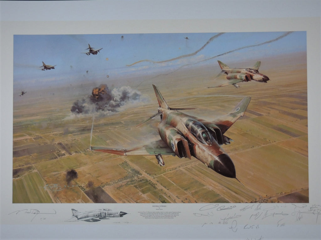 Israel Airforce (IAF) matching two print set of remarqued prints by Robert Taylor