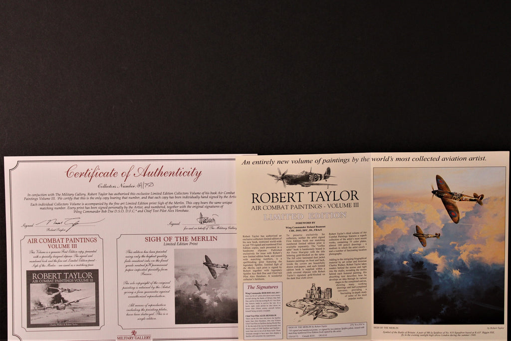 Sigh Of the Merlin by Robert Taylor with matching numbered cased book III