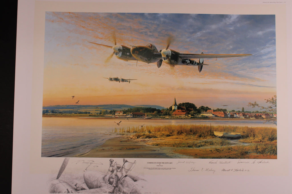 Coming In Over the Estuary by Robert Taylor Double Remarque