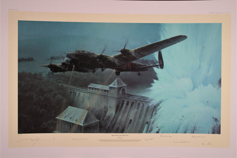 Breaching the Eder Dam by Robert Taylor, Tribute Edition with Original Drawing