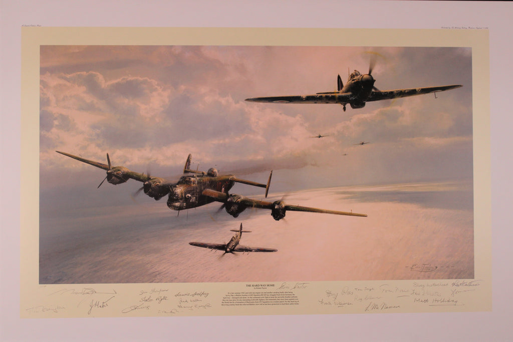 Hard Way Home by Robert Taylor, Bomber Command Tribute with Original Drawing