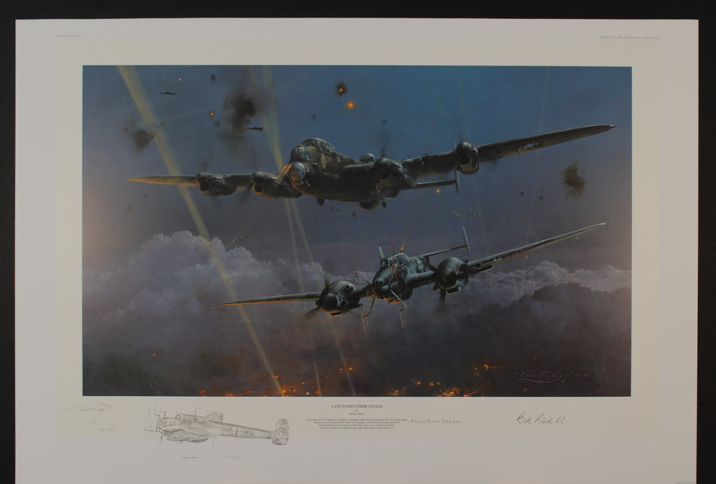 Lancaster Under Attack remarque  by Robert Taylor