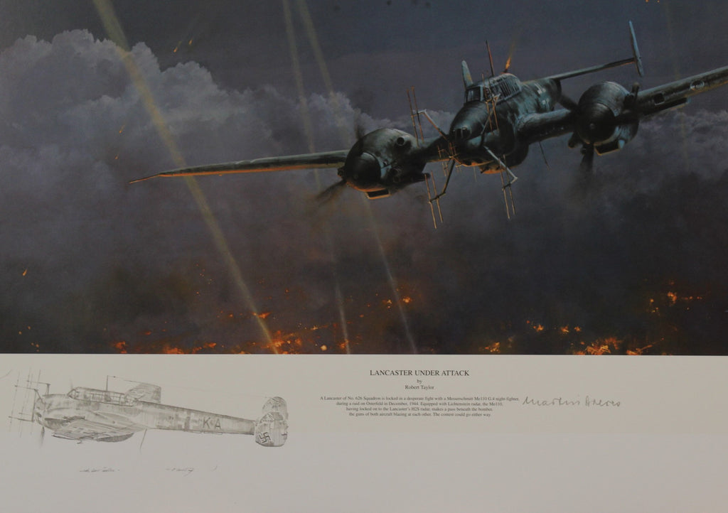 Lancaster Under Attack remarque  by Robert Taylor