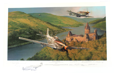 Mustangs on the Prowl by Robert Taylor - Mighty Eighth Edition Remarque