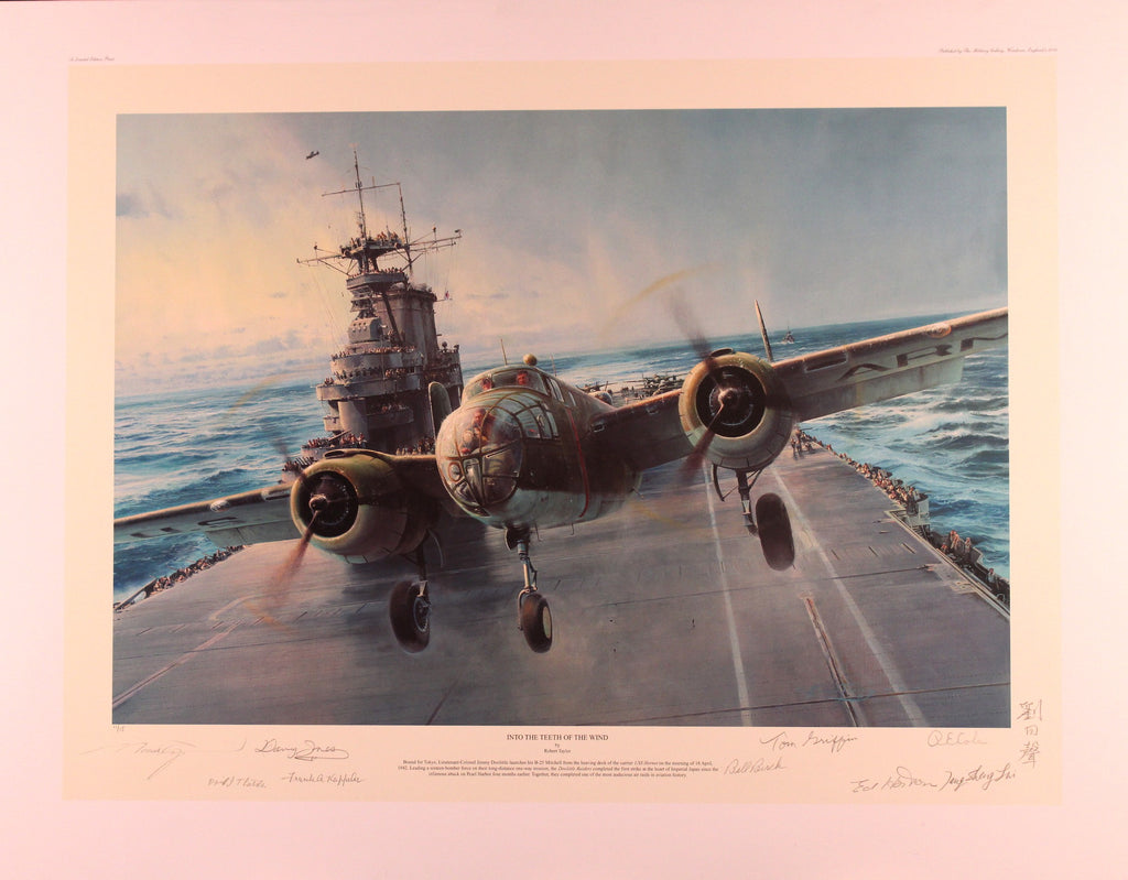 Into the Teeth of the Wind by Robert Taylor - Doolittle Tribute Edition with Original Drawing