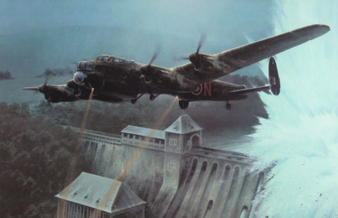 Breaching the Eder Dam by Robert Taylor, Tribute Edition with Original Pencil Drawing