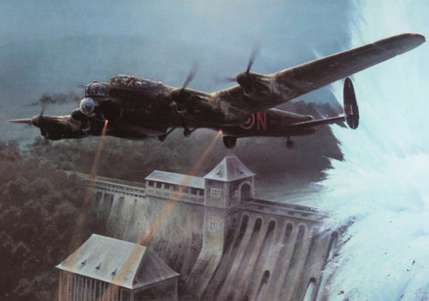 Breaching the Eder Dam by Robert Taylor - Tribute Edition with original drawing
