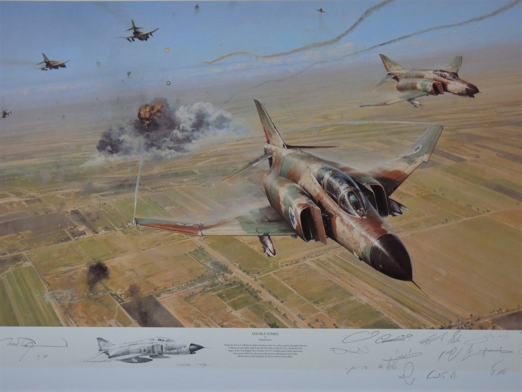 Israel Airforce (IAF) matching two print set of remarqued prints by Robert Taylor